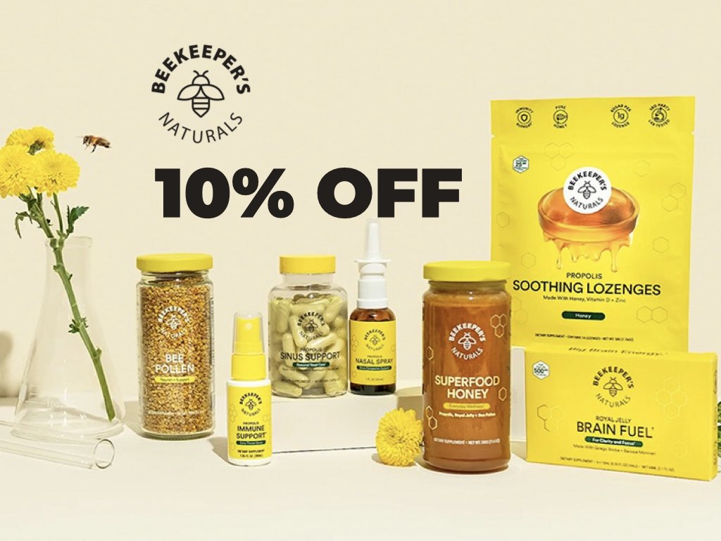 Save 10% on Beekeeper's Naturals
